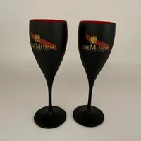 2 x Moet Chandon Impérial Impérial Goblets acryliques Blanc Verres de champagne Vin flûtes