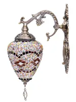 Lampada da parete Mosaico a mano Turco TIFFANY TIFFANY STILE BOHEMIAN SINGOLA GLASS BRONZE BRANDE LUCE UNICHE PER La decorazione della stanza