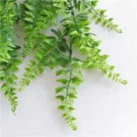 Decorative Flowers & Wreaths H8WB Artificial Hanging Plants Vines Ferns Persia Rattan Fake Plastic Leaves For Wall