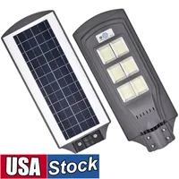 Solar Street Light, LED Power Lamp met bewegingssensor verlichting controle Super helder voor parkeerplaats Pathway Yard Road and Garden USA Stock Free Ship