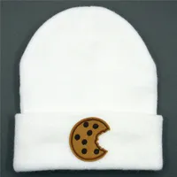 LDSLYJR Cotton Cookies embroidery Thicken knitted hat winter warm hat Skullies cap beanie hat for adult and children 219