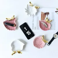 Mutfak Depolama Organizasyonu Nordic Mini Kuş Desen Seramik Tepsi Takı Ekran Yüzükler Bilezikler Tutucu Bulaşık Snack Plate Ev Dekoratif