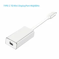 Typ C till Mini DisplayPort DP USB-adapter 3.1 Support 4K HDTV Converter för MacBook Projector-USB C-kabel