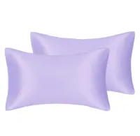 FATAPAESE Solid Silky Satin Skin Care Silk Hair Anti Pillow Case Cover Pillowcase Queen King Full Size dropship
