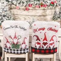 装飾的なリネン漫画の素敵な顔のない古い男の椅子のカバークリスマスギフト家の装飾4759 Q2