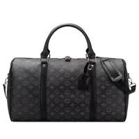 Mode Herren Duffel Taschen Luxuriöse Frauen Reise Gepäck Duffle Bag Black Blume Designer Handtaschen Große Kapazität Sport Größe 55 cm # 41412 Hohe Qualität