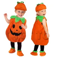 Halloween Thanksgiving Day Theme Costume Barnens söta pumpa Kläder Baby Modellering One Piece Cosplay Suit for Kids Size 80cm-150cm C70816k