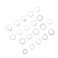 Bohemio en forma hojas ojos círculo geométrico anillo luna juego de anillos 20 piezas