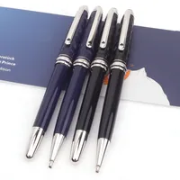 Luxury Writing Pen High quality (Around the world in 80 days) Dark Blue Resin Rollerball pen Ballpoint pens stationery office school supplies with Serial Number