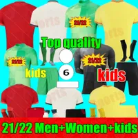 2021 2022 축구 유니폼 홈 멀리 3 Mohamed 22 22 Club Football Shirt LVP Ladys 어린이 Camisa de Futebol 성인 GK 골키퍼 남성 여성 키트 카메인 유니폼