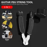3 en 1 Guitarra Peg String Winder + String Pin Puller + Cutter Cutter Guitar Tool Set Multifunction Guitar Accesorios
