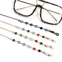 Crystal Copper Łańcuch Sznury Okulary Łańcuch Moda Kobiety Okulary Akcesoria Smycz Trzymaj paski