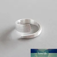 925 esterlina anéis de prata ajustável anel de dedo geométrico aberto para mulheres jóias de casamento bijoux femme jz590
