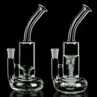 10 Inch Glass Hookahs Beaker Bongs Tornado Lifebuoy Base Cyclone Percolator Oil Dab Rigs Green Fristted Disc Water Pipes 18mm Joint