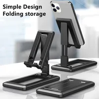 Tragbarer faltbarer Mobiltelefonhalter Verstellbarer Desktop-Telefonstents-Stativtisch-Tischtuch Telefonständer für Tablet iPad iPhone Samsung