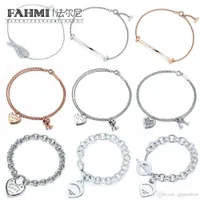 Memnon Bracelets 100% 925 Sterling Argent Original Authentique Classic Key Cadeau Heart Cadeau Exquis Wedding Femmes Bracelet Bijoux
