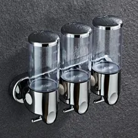 Flüssige Seifenspender Wandmontierte Duschgelspender Shampoo Container Küchenwerkzeuge Pumpe Doppelte Hand Badezimmerflasche
