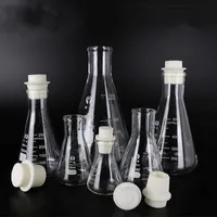 Laboratuvar, geniş ağız cam erlenmeyer şişesi 50/100/150 // 250/500/1000ml laboratuvar borosilikat