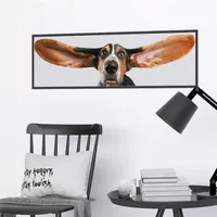 Adesivos de parede Cão bonito Retrato Decoração de Casa DIY Animal Mural Art Kids Room Quarto Vívido 3D Decalques Decalques Poster
