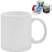 Stock Sublimación en blanco taza personalidad Transferencia térmica Taza de cerámica 11oz White Water Cup Gifts Gifts Webware