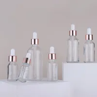 10 ml 15 ml 20 ml 30 ml 50 ml 100 ml glas etherische olie parfumfles duidelijke e vloeibare reagens pipet druppelaar aromatherapy flessen