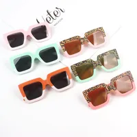 Kids Sunglasses girls patchwork color frame sunglass goggles children Uv 400 Protective Eyewear Baby Fashion boys cute cool cycling glasses Q4320