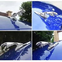 Etiqueta engomada de la insignia de jaguar de jaguar de la aleación de metal sólido Pantera Leopardo Parrilla Frontal Emblema para XF XFF XFR XJ XJ6 XK S F Tipo