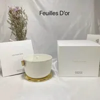 천연 향수 촛불 220g 프랑스 유명한 브랜드 향기로운 Bougie parfum 촛불 긴 냄새 향수 방취 방취 봉인 된 선물 상자 최고 품질