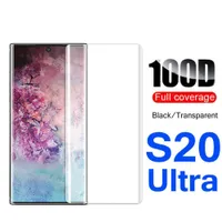 삼성 갤럭시 S20 Ultra S10 Lite S10E S9 S8 Plus S7 가장자리 강화 유리 보호 필름 전화 화면 보호기 3D 곡선 화면