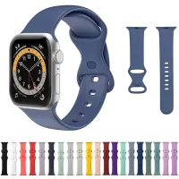 Banda de cinta de silicone macio para a Apple Watch Iwatch Series 6 2 3 4 5 38mm 42mm 40mm 44mm substituição esporte pulseira