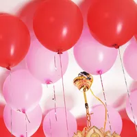 100 kapslar / rulle ballong tillbehör bröllop födelsedag dekoration ballong lim dot klistermärken röd kuvert tätning avtagbar transparent dubbelsidig film dispensering