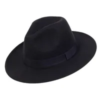 Wide Brim Hats Vintage Fedora Men Gentleman Wool Top Hat Spring Autumn For Women Chapeau Bowler Ladies Elegant Jazz