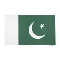 Пакистан Флаг 150x90 см Оптовые Высокое Качество Печатные Полиэстер Ткань Страна Страна Нация Флаги баннеры Летающие висит