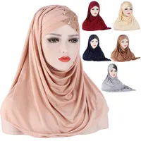 Scarf with sequins and glitter for forehead, Muslim hijabs shirt, for women, turban, hair cap 2021