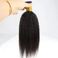 Hair Wefts kinky straight I tip human hair extension