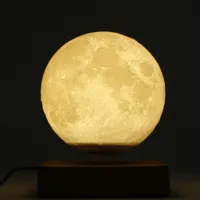 Visión Cuidado 3D Impresión 3D Flotante Levitación magnética Luna Luna Luna Lámpara de luz