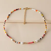 Chokers Macaron Color Beads Colar Chain Colar Bohemian colares coloridos de miçangas colares para mulheres presentes de joias de mulheres