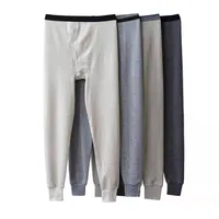 Bomull termiska underkläder män vinter varma långa johns sömn slitage bottnar byxor män tätt legging underbyxor för hem 211109
