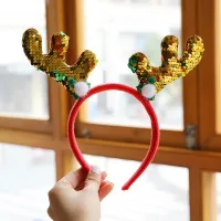 2021 Neues Jahr Kinder Geschenke Weihnachten Weihnachtsmann ELK Geweih Stirnbänder Ornamente Headwear Weihnachten Dekorationen Party Cosplay Decor