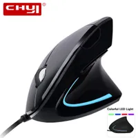 Chyi Ergonomico Verticale Colorato Colorato LED Light Light 3200DPI Gaming per computer ottico con Mouse Pad Gamer