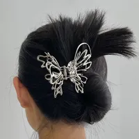 Personnalité Butterfly Hair Griffe Métal Silver Cheveux Clips Géométrique Puisselle Cheveux Femmes Accessoires Coiffures Caissité