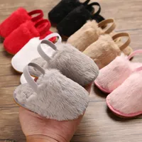 First Walkers 2021 Focusnorm Fashion 6 Colors Lovely Toddler Kids Baby Girl Crib Shoes Summer Princess With Fuzzy Feet Born