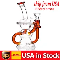 Premium fumare tubo acqua inebriante grande riciclatore di vetro Bong narghilè 10,5 pollici di altezza spessore femminile percolorator dab rig rig in magazzino USA