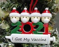 2021 Nuova decorazione di Natale Ornamenti di quarantena Famiglia di 1-7 teste ACCESSORI PENDENTE ALBERO DI TE CON ACCESSORIA RESINA