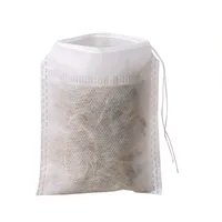 100pcs 6 * 8 cm Dessin Sacs d'emballage à thé non tissé Sacs à jetables à une fois utilisé de la médecine chinoise