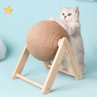 Cat Furniture & Scratchers Scratching Ball Toy Kitten Sisal Rope Board Grinding Paws Toys Cats Scratcher Wear-resistant Pet Supplies