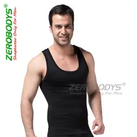 Erkek Vücut Şekillendirme Zerobodys Erkek Şekillendirici Yelek Hızlı Kuru Şekilli Fanila Sıkıştırma Zayıflama Shapewear Göbek Kontrolü