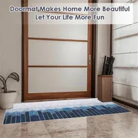 USA STOCK Striscia lunga stampata cucina antiscivolo tappetino da pavimento 50 cm * 160 cm stampa griglia a due colori A552684