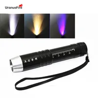 Taşınabilir Beyaz / Sarı LED UV Işık 395nm Blacklight Kalem Torch Gem Amber Yeşim Para Tanımlama Fenerleri için Meşaleler