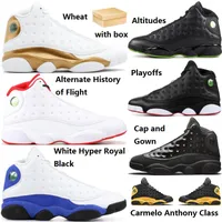 2021 عالية وصول أحذية كرة السلة القمح 13 GS ملعب 3 متر انعكاس أسود أبيض 13s الرجال الارتفاع الأحذية الرياضية أحذية رياضية mcs المربط مع مربع